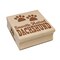 Smooth Haired Dachshund Dog Paw Prints Fun Text Square Rubber Stamp for Stamping Crafting